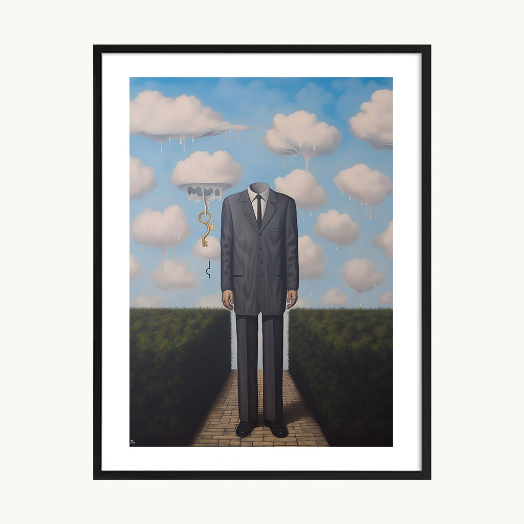 Cuadro Arte Moderno Figura Conceptual Cielo y Nubes