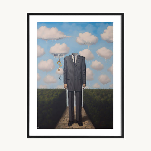 Cuadro Arte Moderno Figura Conceptual Cielo y Nubes