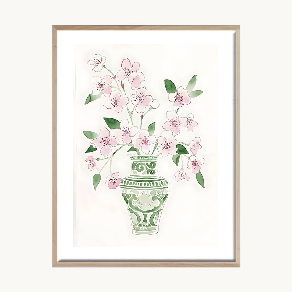 Cuadro Naturaleza Jarrón Floral Rosado Decorativo 2