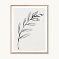 Cuadro Naturaleza Rama Lineal Minimalista BN