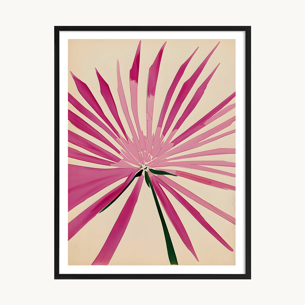 Cuadro Naturaleza Flor Radial Rosada Moderna 1
