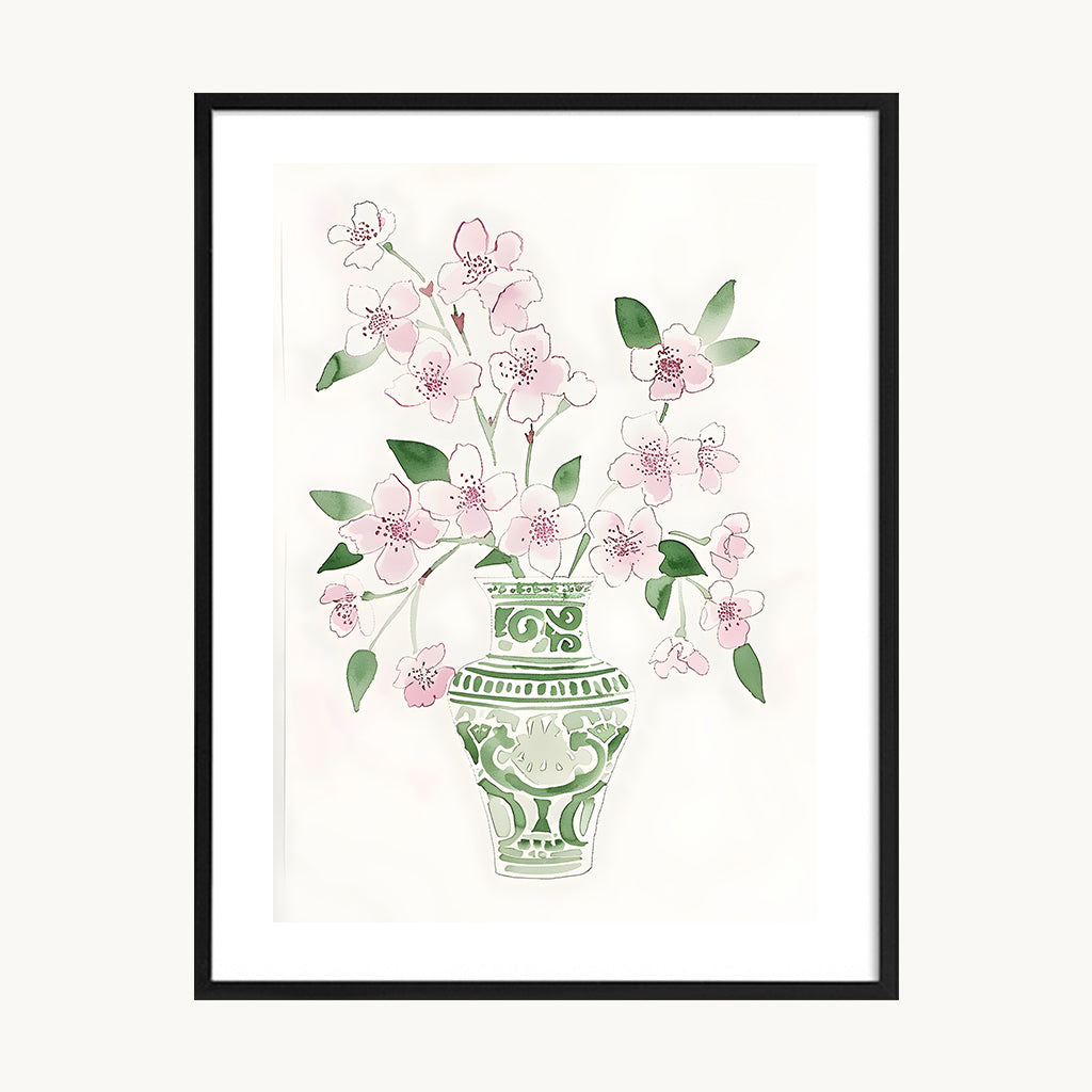 Cuadro Naturaleza Jarrón Floral Rosado Decorativo 2