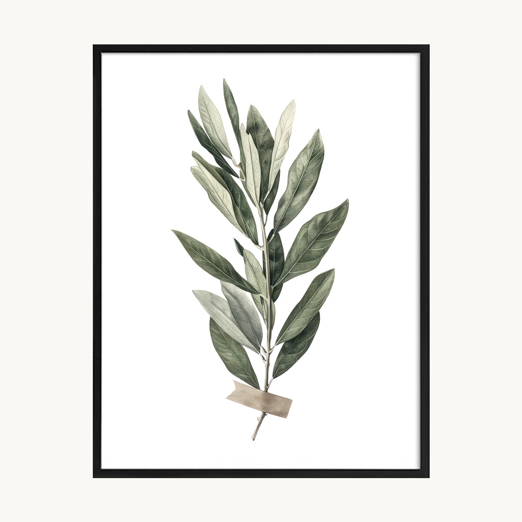 Cuadro Naturaleza Rama Verde Natural Minimalista 2