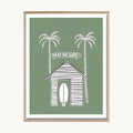 Cuadro Playa Casa de Playa Verde Minimal 2