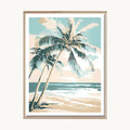 Cuadro Playa Palmeras Playa Tenue