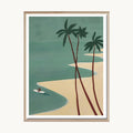 Cuadro Playa Palmeras y Mar Estilo Tropical 2