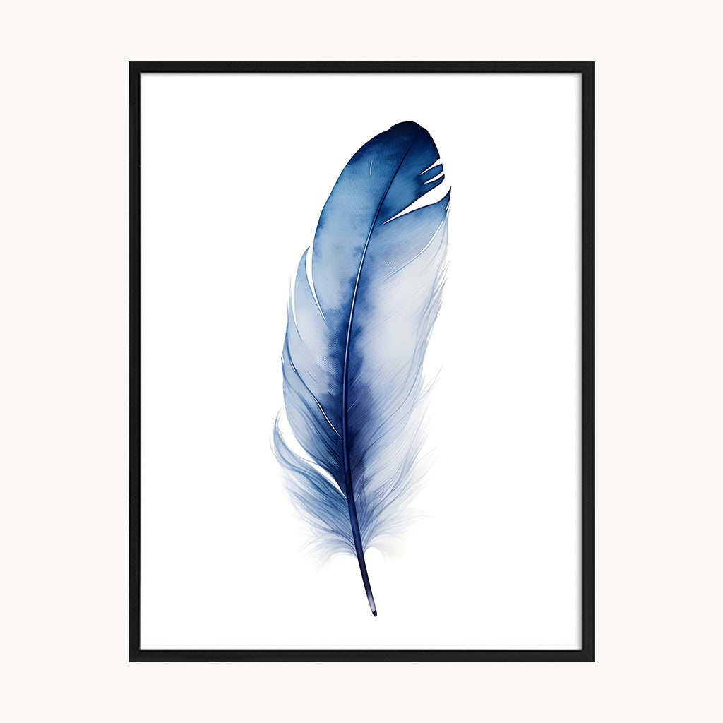 Set Cuadros Tríptico Botánica Azul Decorativa