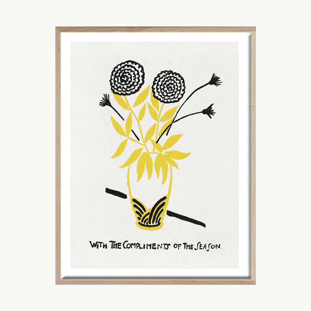 Cuadro Letras Florero Ilustrado