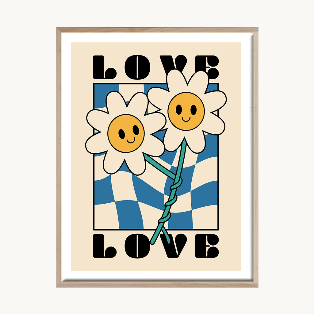 Cuadro Letras Love Checker