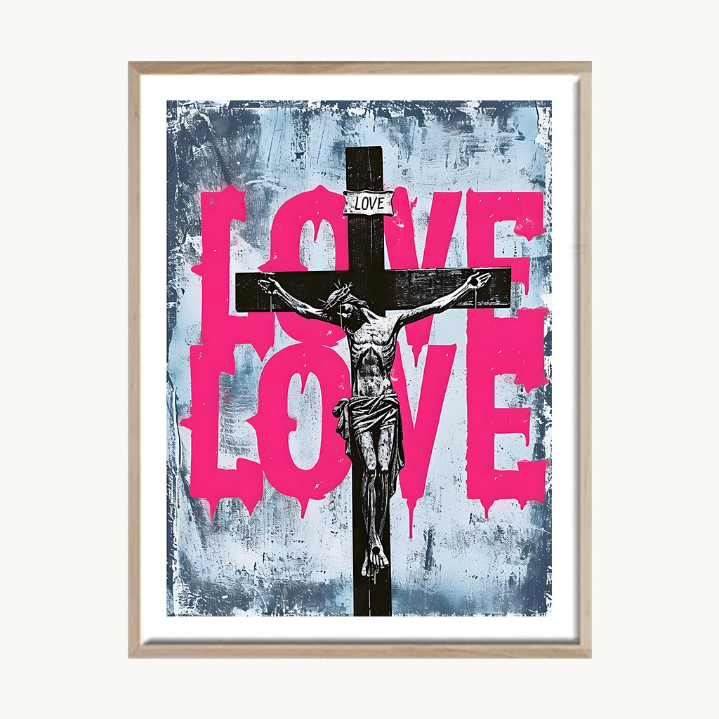 Cuadro Letras Love Pink Urban