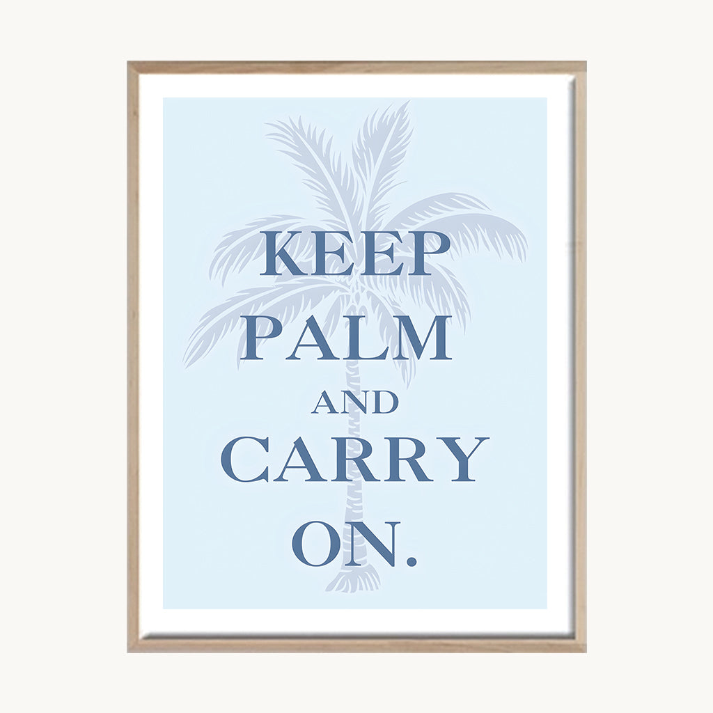 Cuadro Letras Keep Calm Blue