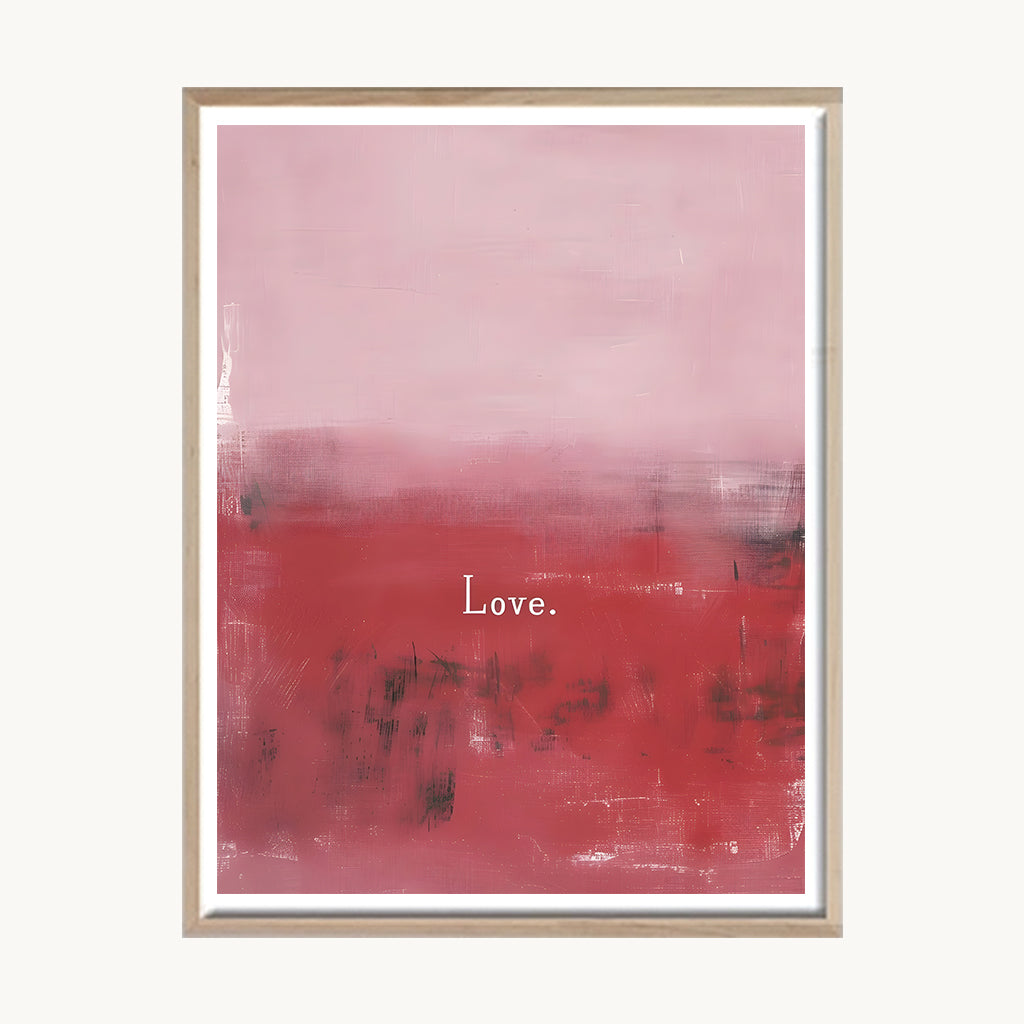 Cuadro Letras Love Rosa Pintura