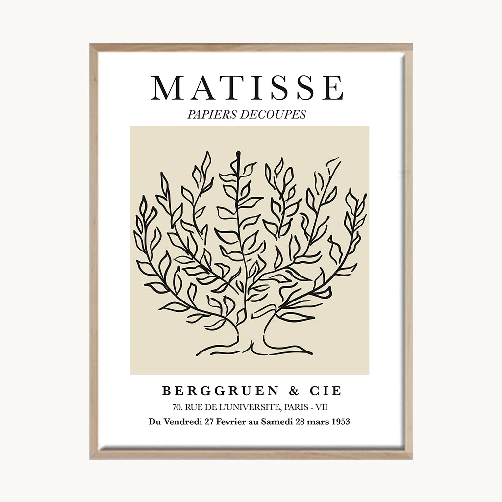 Cuadro Letras Matisse Floral Lineal