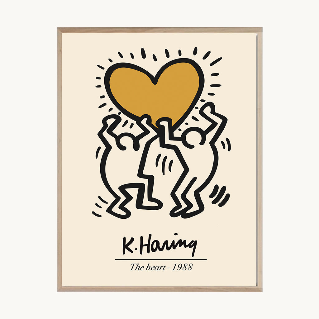 Cuadro Letras Corazón Amarillo Keith