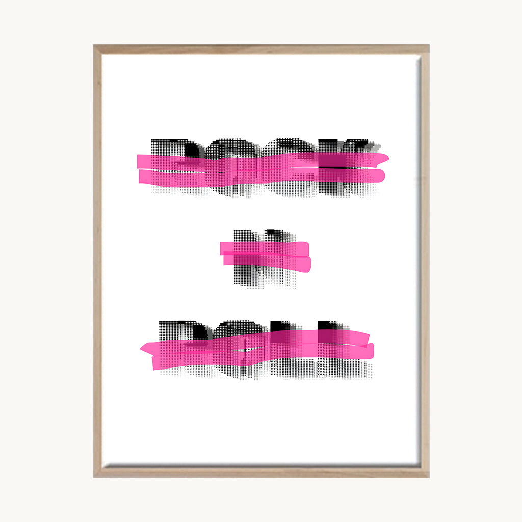 Cuadro Letras Pink Rock