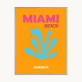 Cuadro Letras Miami Coral