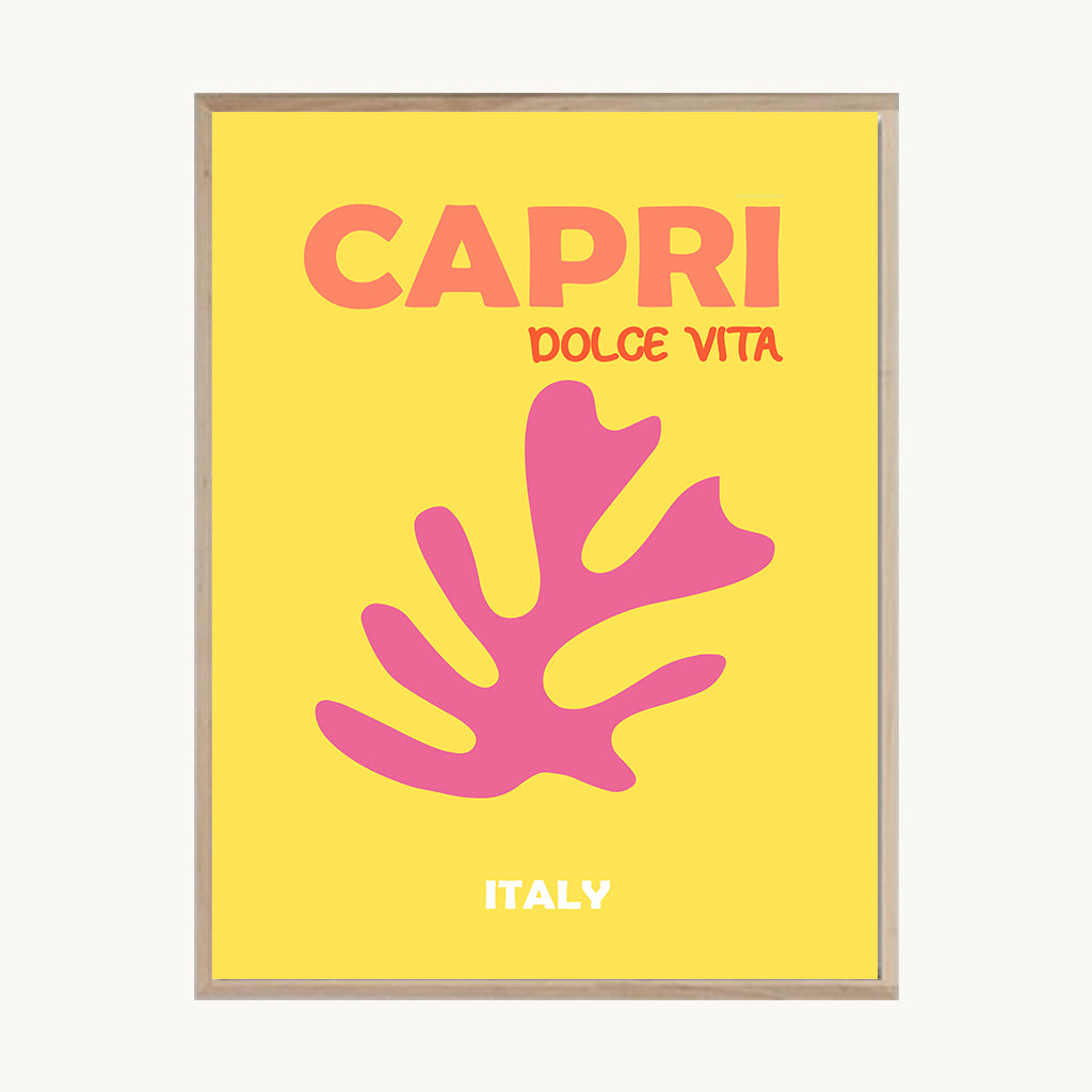 Cuadro Letras Capri Amarillo