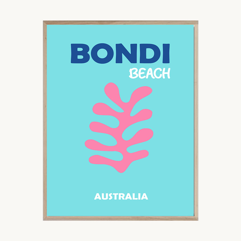 Cuadro Letras Bondi Turquesa