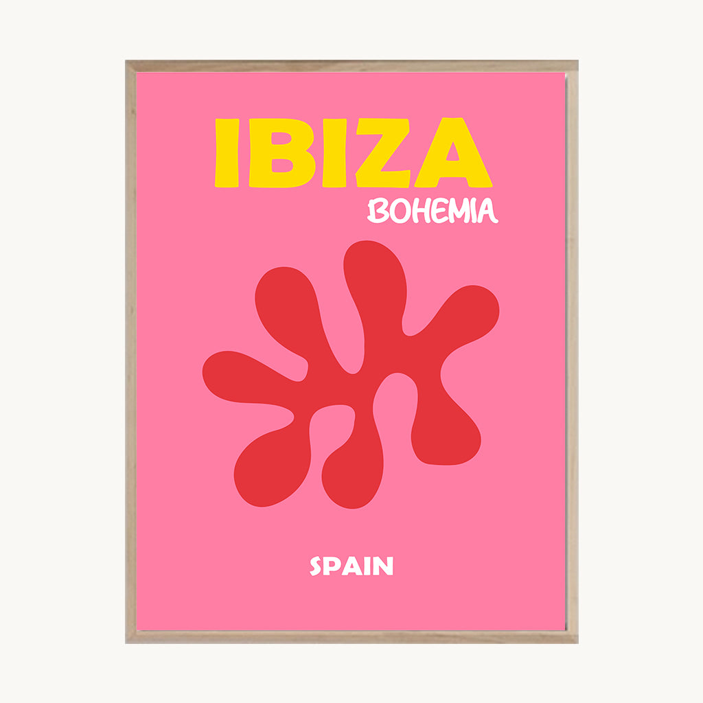 Cuadro Letras Ibiza Rosa
