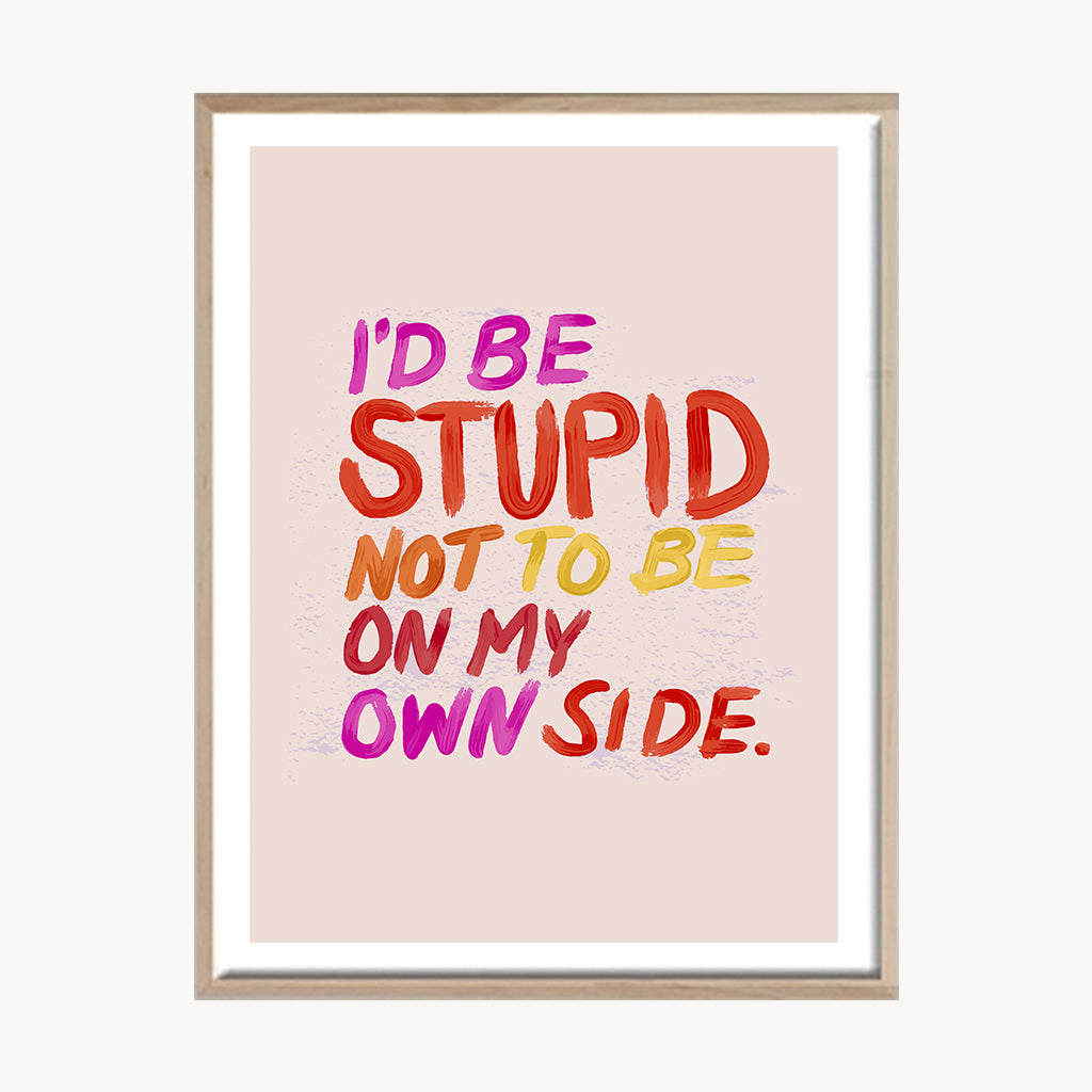 Cuadro Letras Frase Pink Attitude