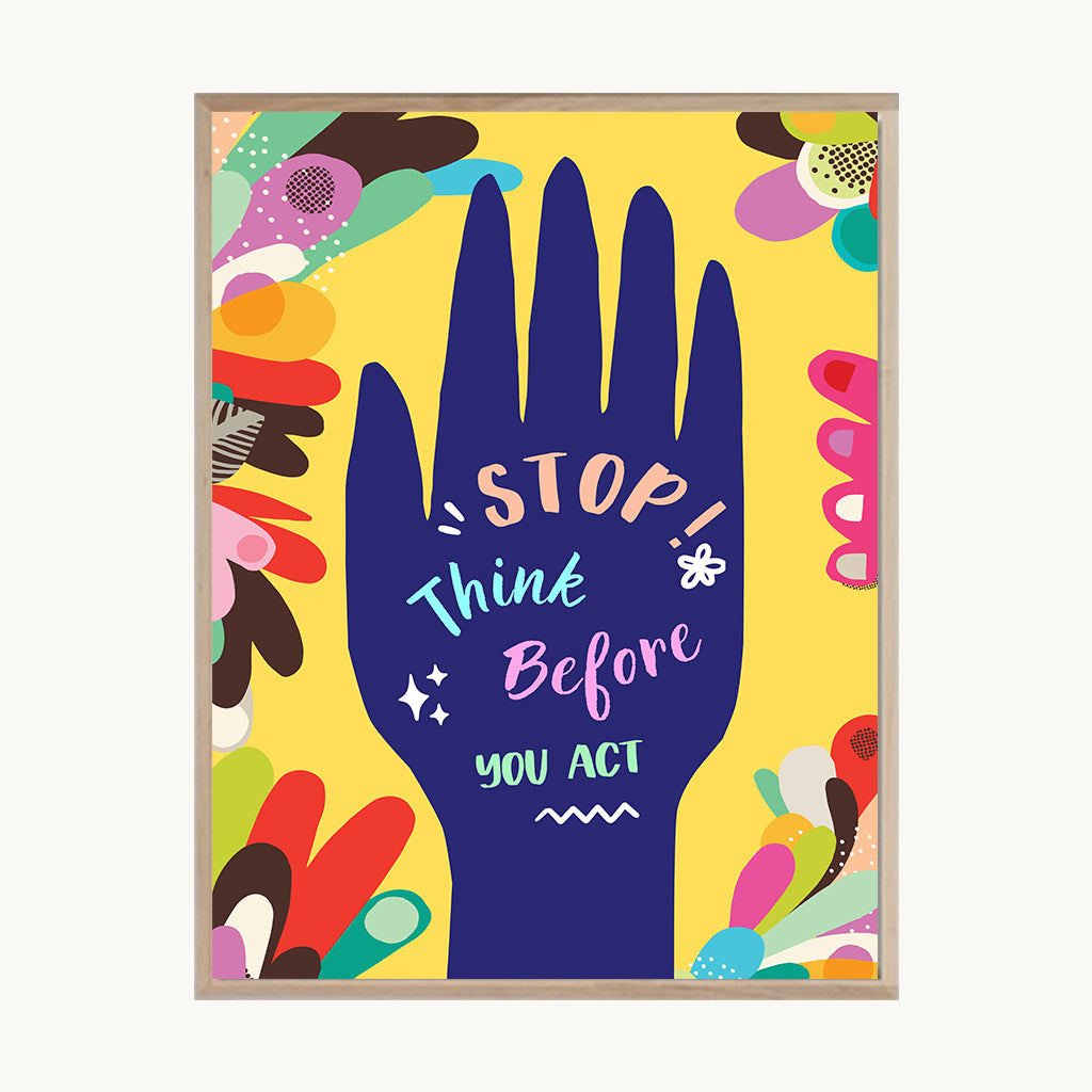 Cuadro Letras Mano Stop Pop