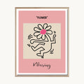 Cuadro Letras Amor Sketch Rosa