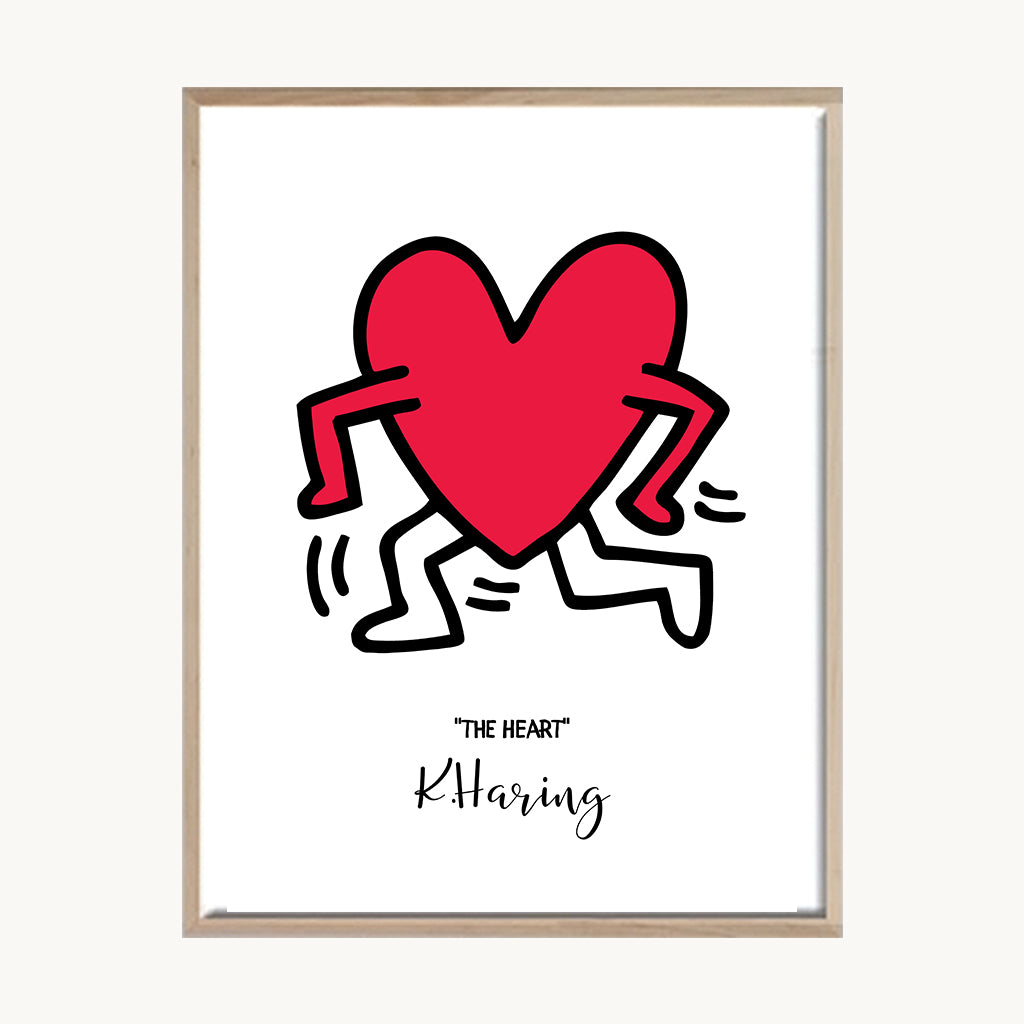 Cuadro Letras Corazón Keith Rojo