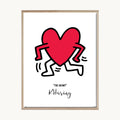 Cuadro Letras Corazón Keith Rojo