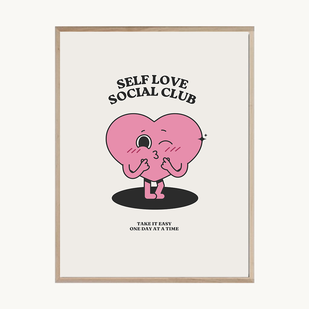 Cuadro Letras Corazón Rosa Pop