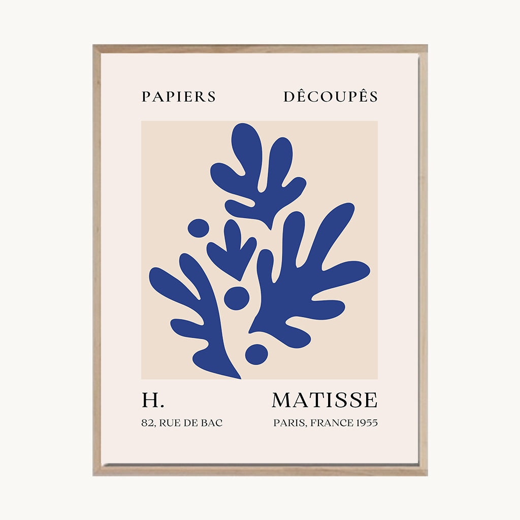 Cuadro Letras Matisse Coral Azul