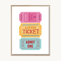 Cuadro Letras Frase Ticket Retro Pop