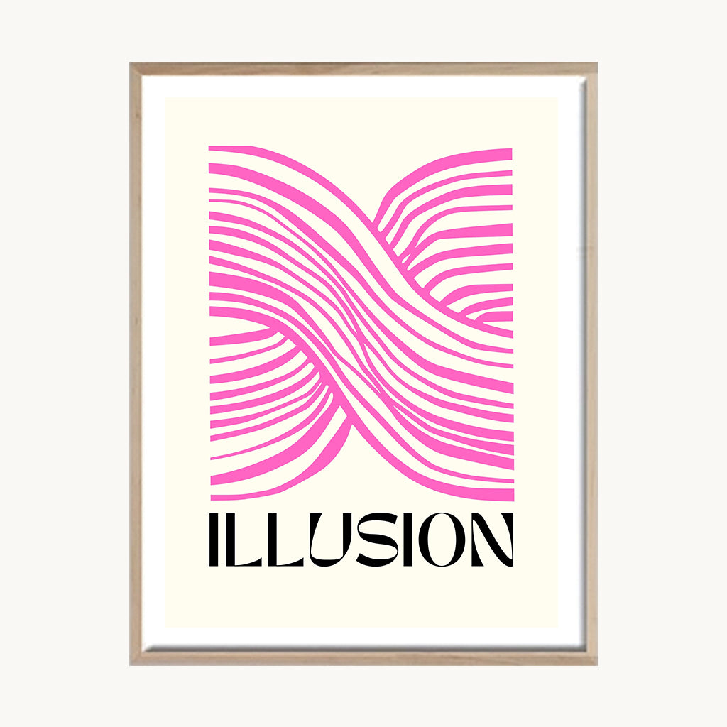 Cuadro Letras Frase Ilusión Rosa
