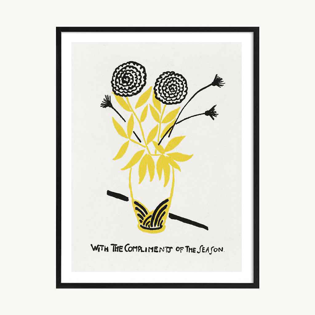 Cuadro Letras Florero Ilustrado