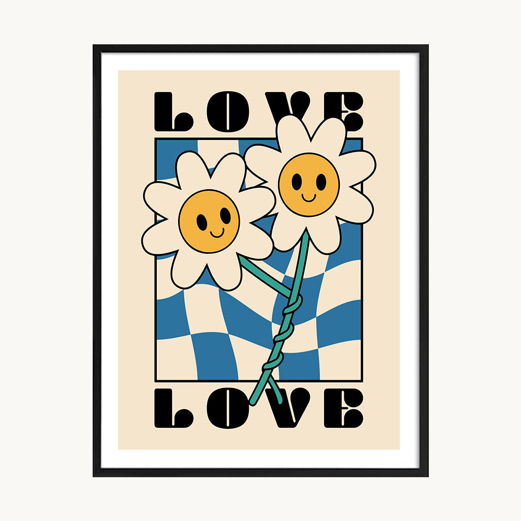 Cuadro Letras Love Checker