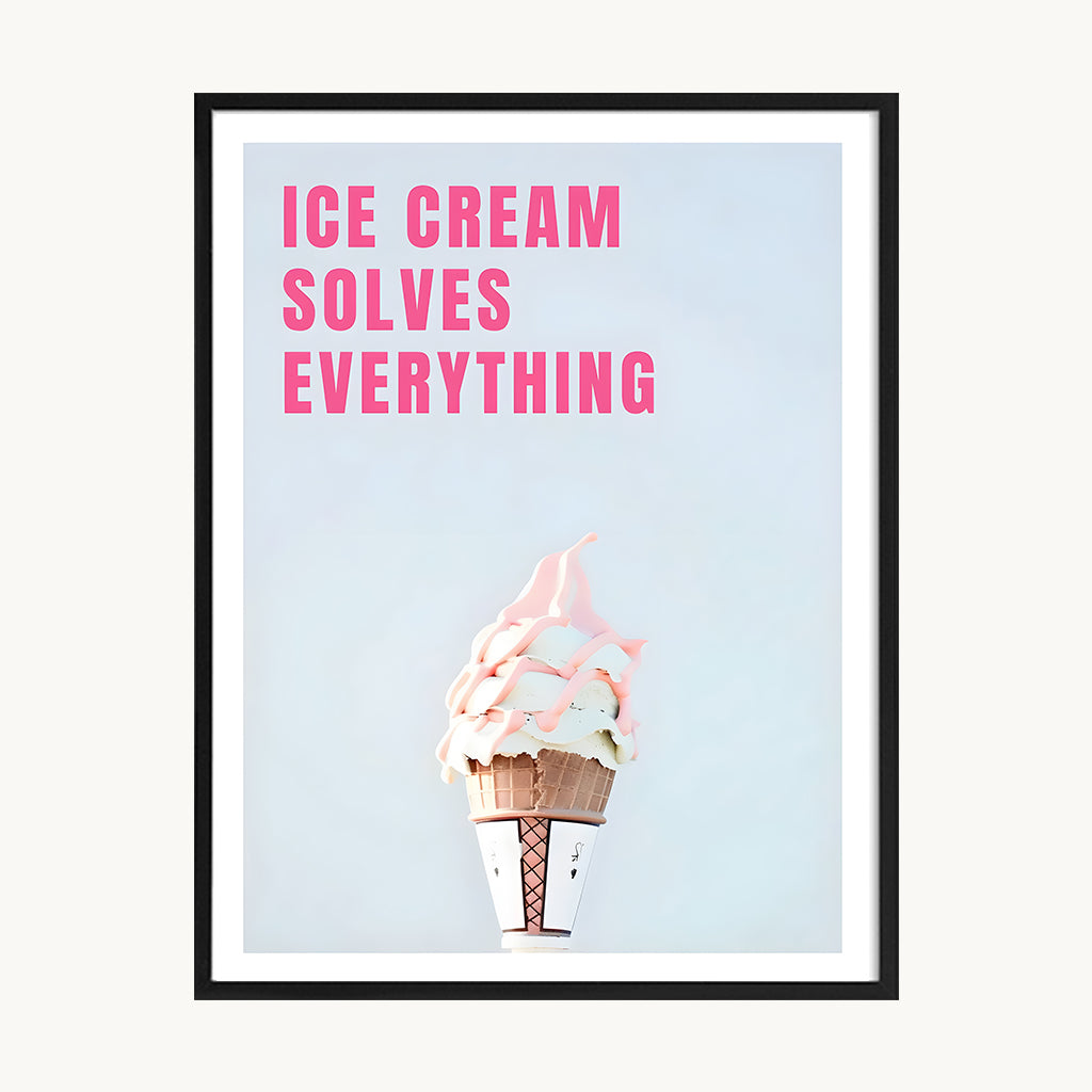 Cuadro Letras Ice Cream Quote