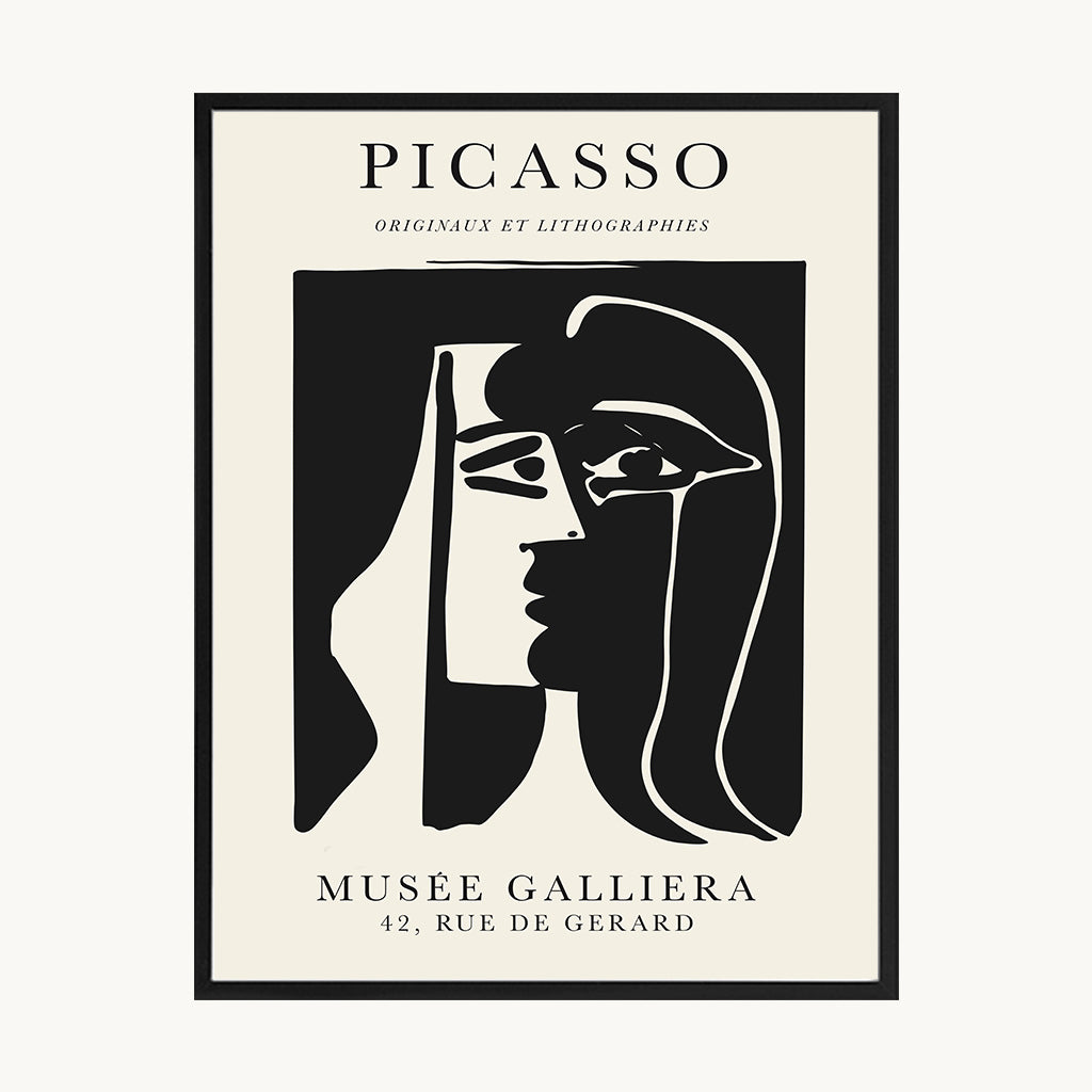 Cuadro Letras Picasso Rostro Minimal
