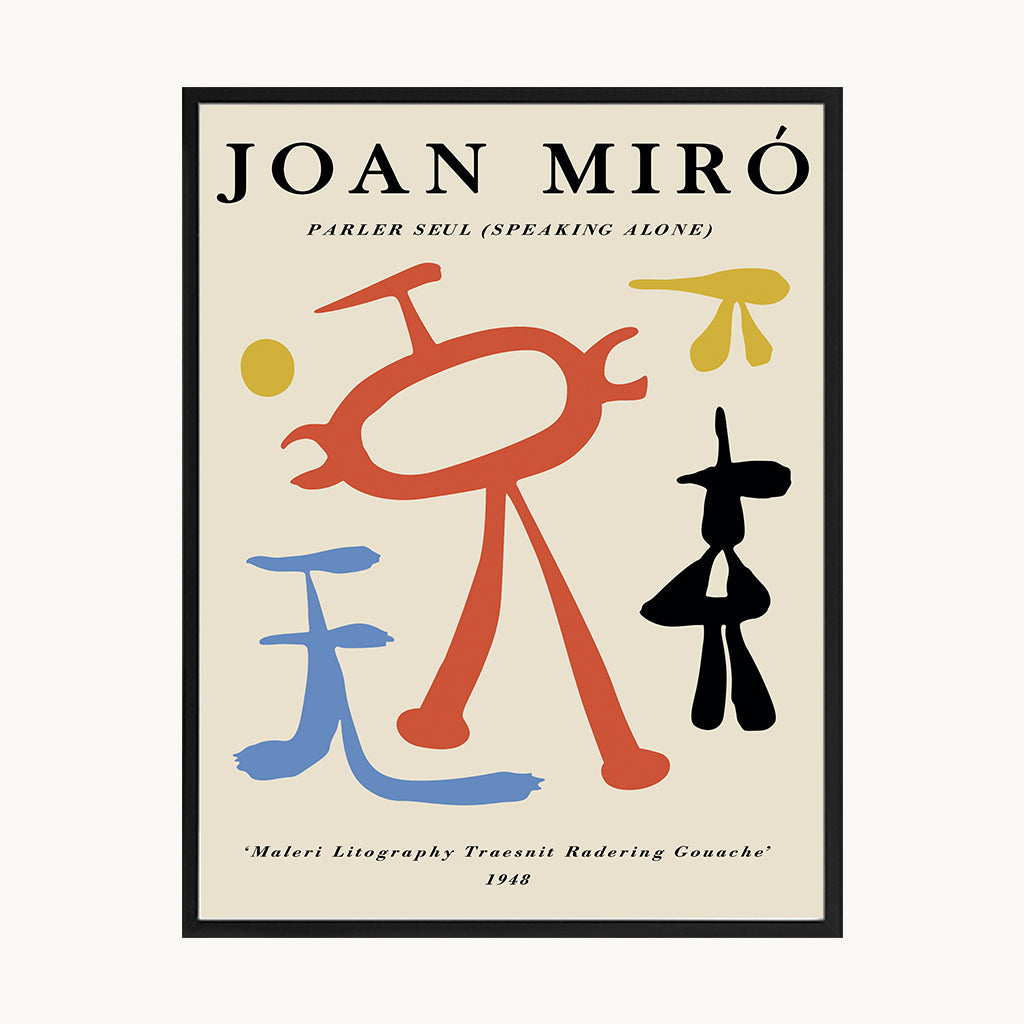 Cuadro Letras Joan Miró Primarios 1