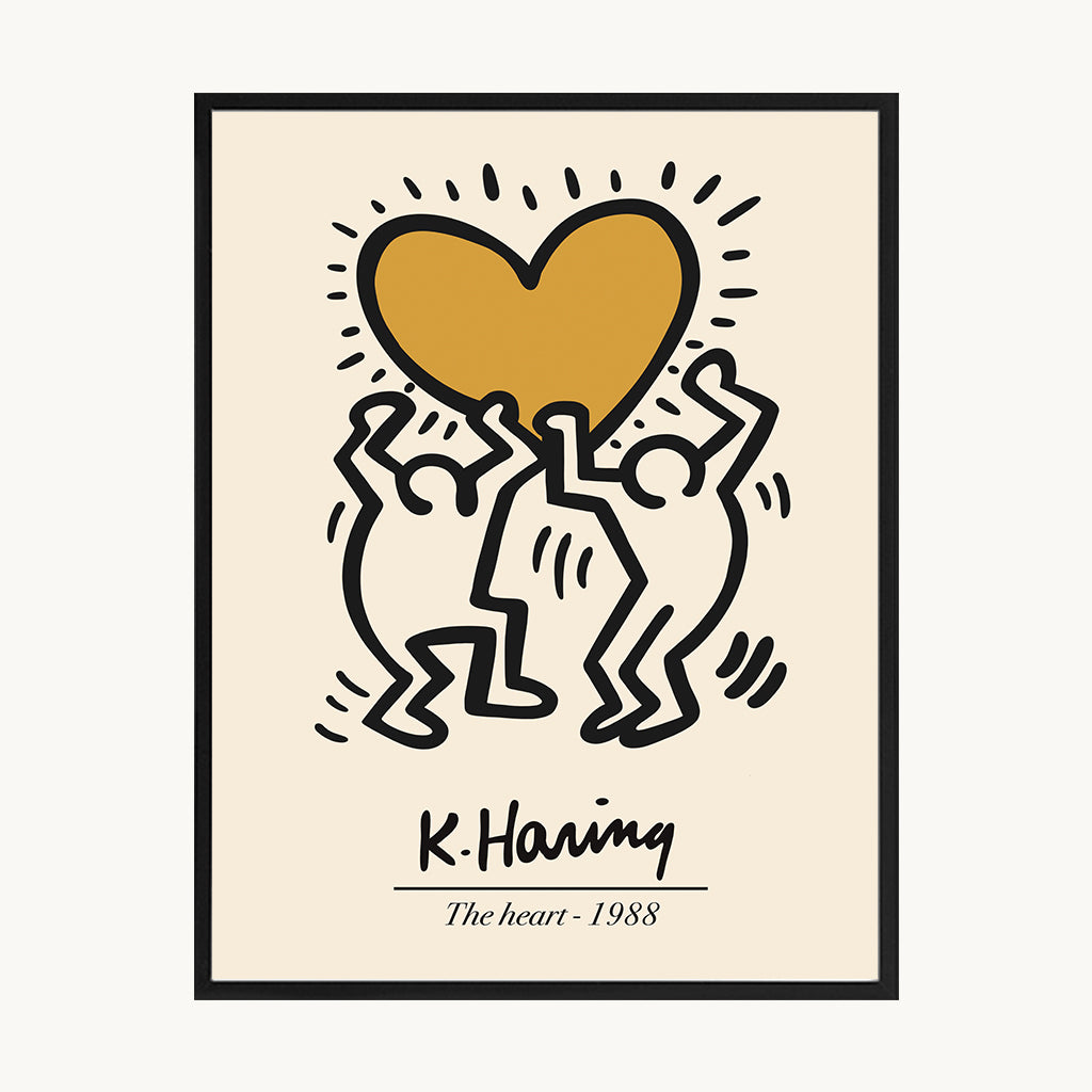 Cuadro Letras Corazón Amarillo Keith