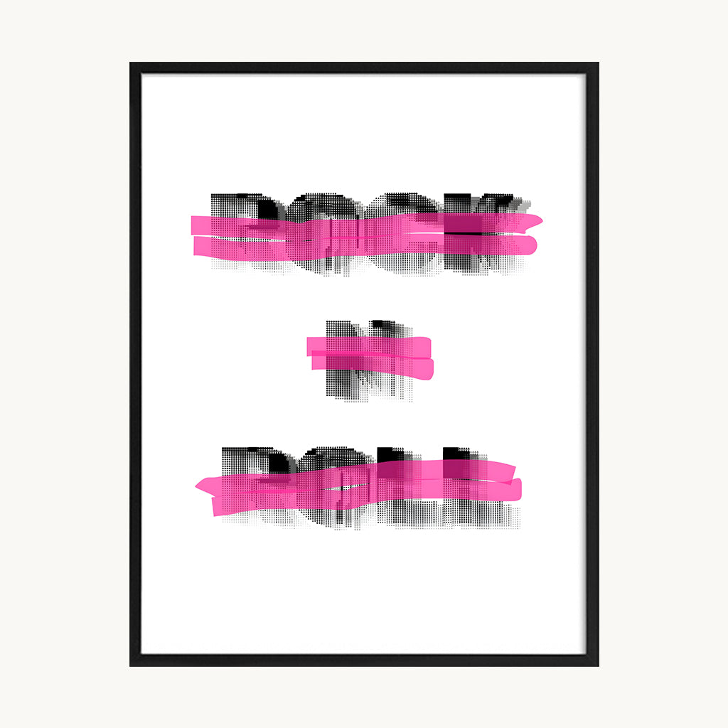 Cuadro Letras Pink Rock
