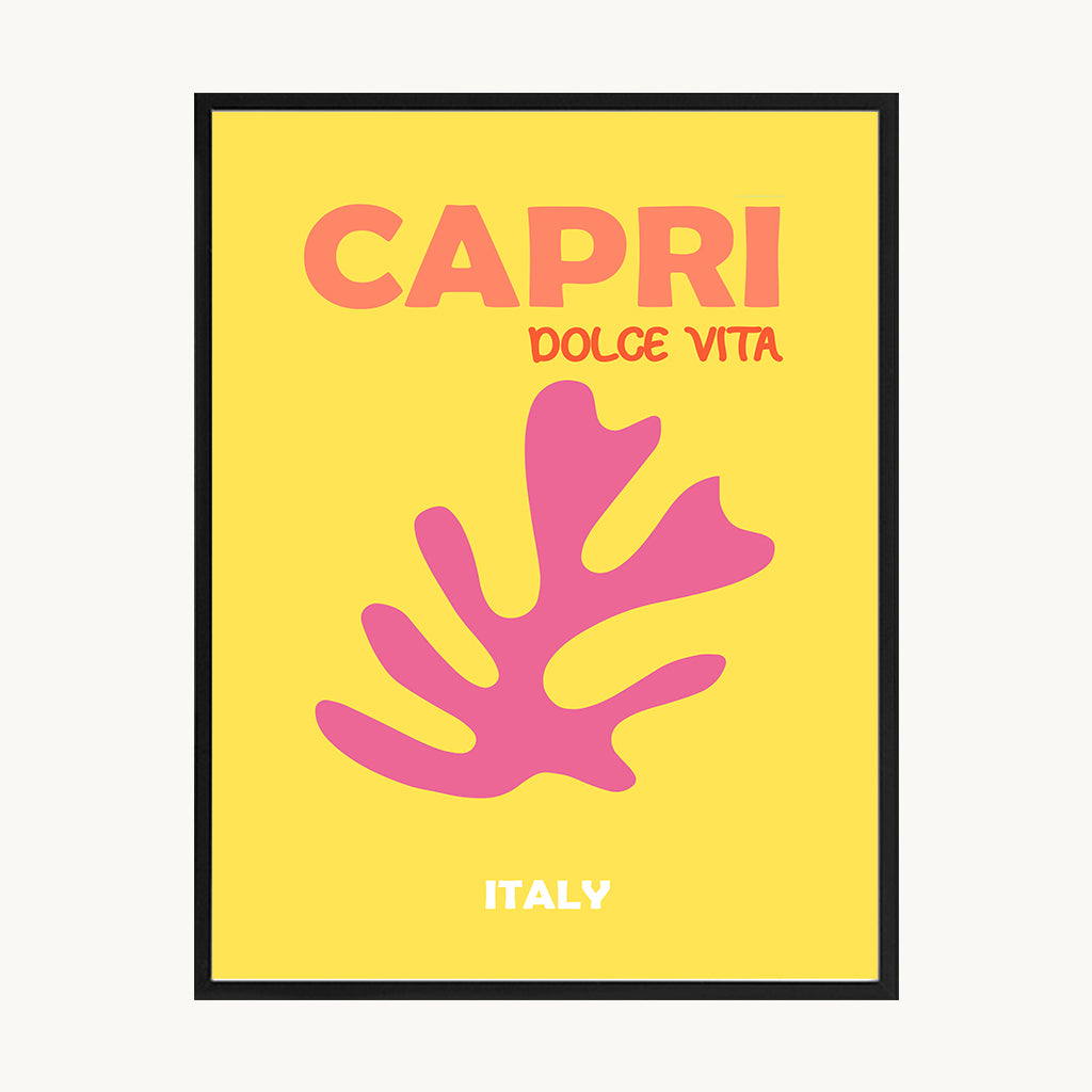 Cuadro Letras Capri Amarillo