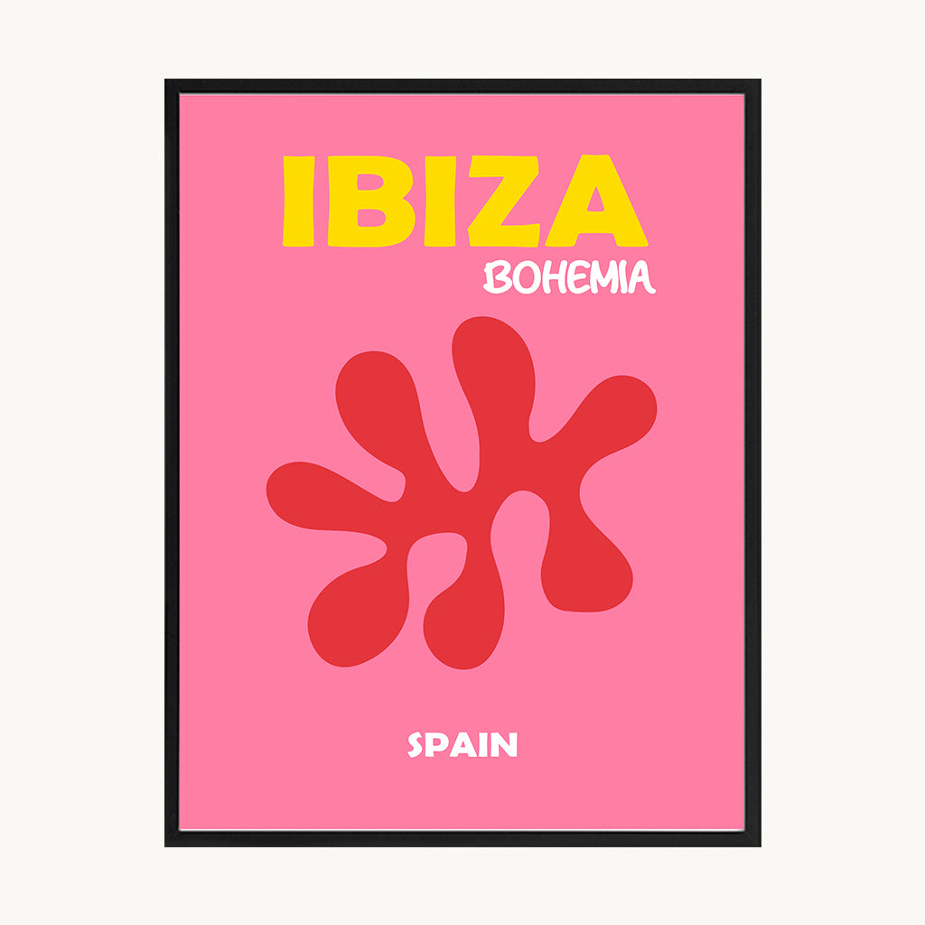 Cuadro Letras Ibiza Rosa