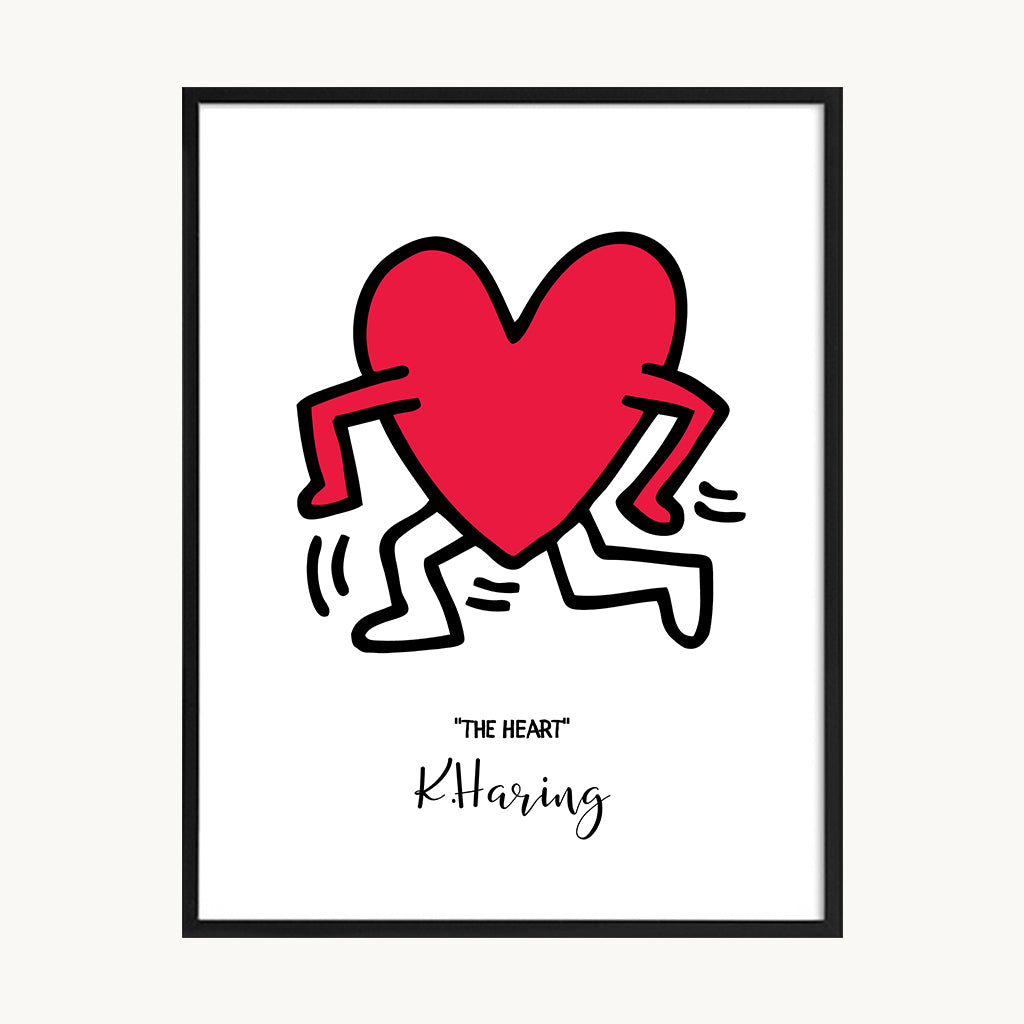 Cuadro Letras Corazón Keith Rojo