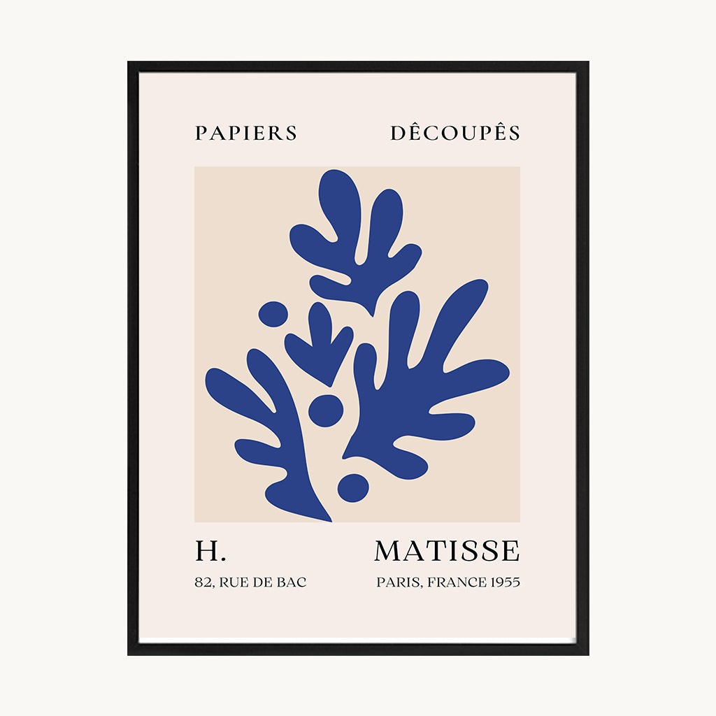 Cuadro Letras Matisse Coral Azul