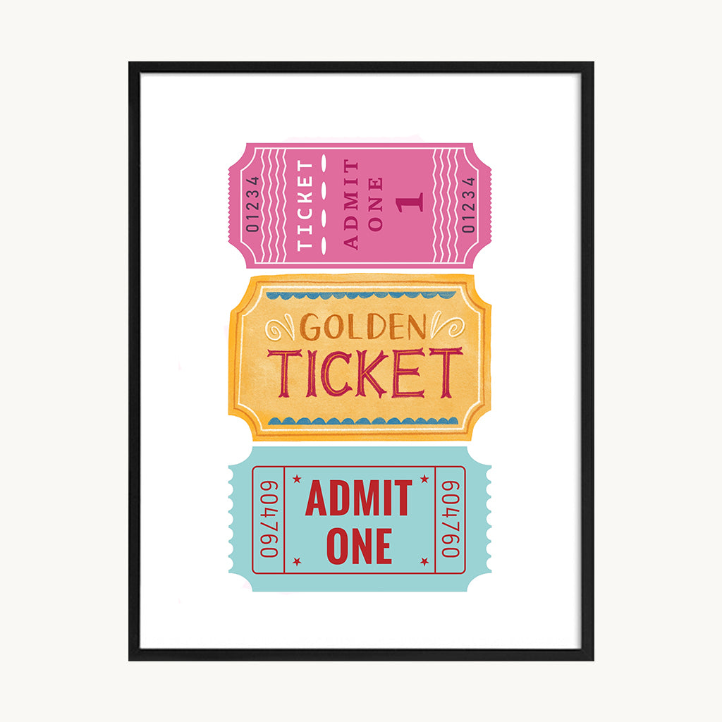 Cuadro Letras Frase Ticket Retro Pop