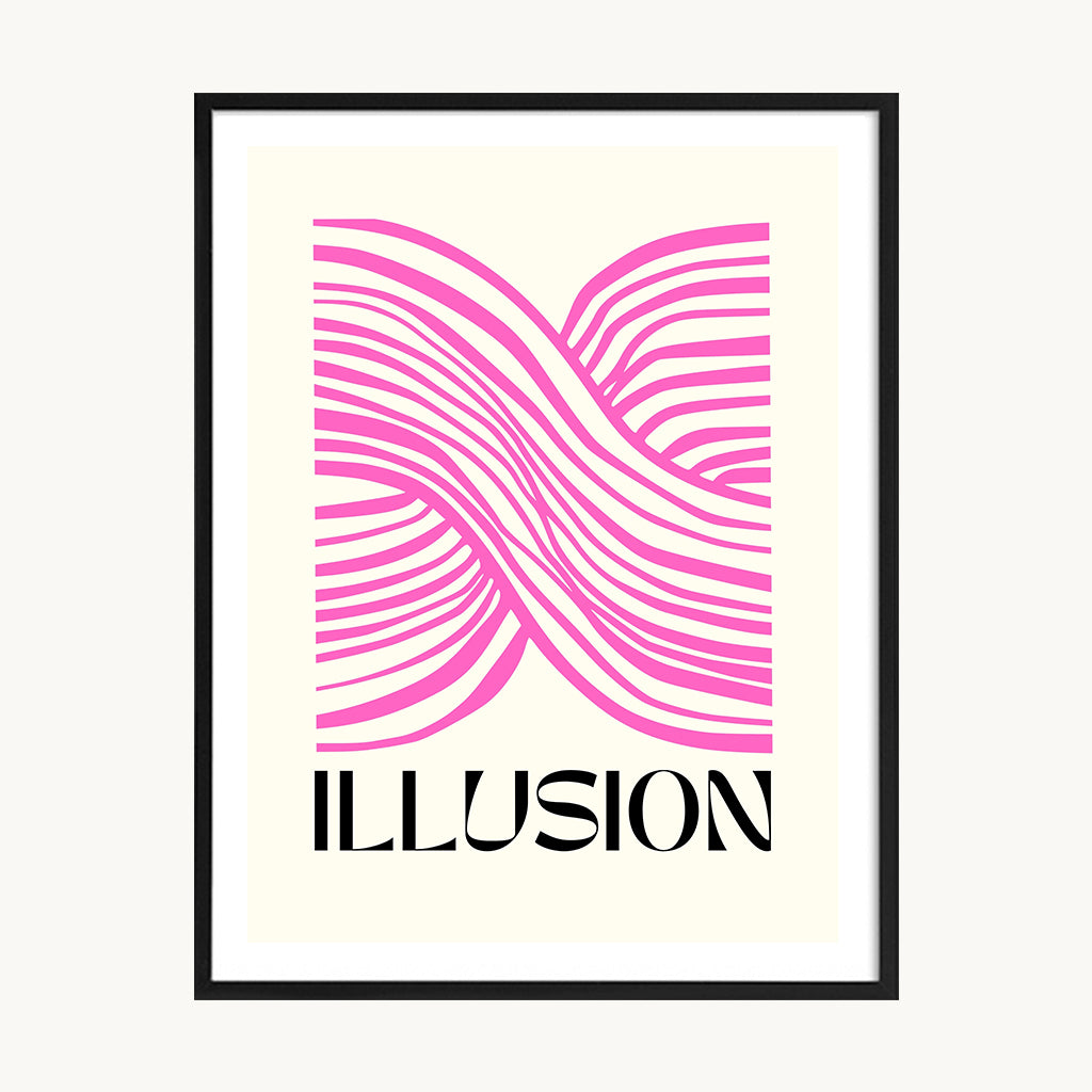 Cuadro Letras Frase Ilusión Rosa