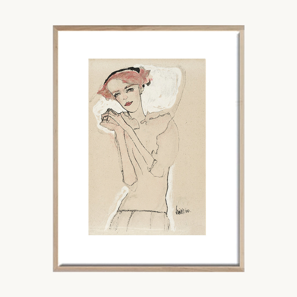 Cuadro Vintage ilustración mujer epoca antigua 1