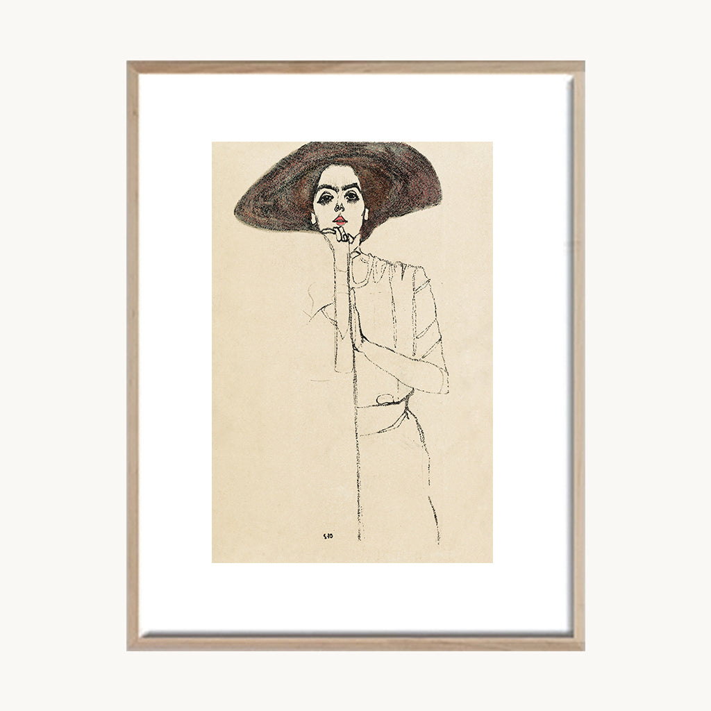 Cuadro Vintage ilustración mujer epoca antigua 2