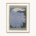 Cuadro Vintage ilustración ave alas azules