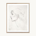 Cuadro Vintage dibujo rostro femenino suave
