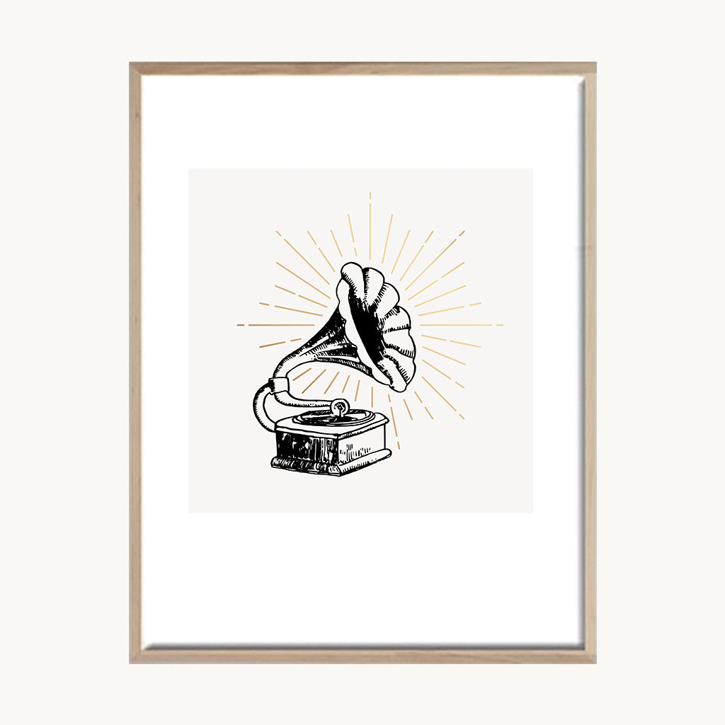 Cuadro Vintage ilustración objeto clásico